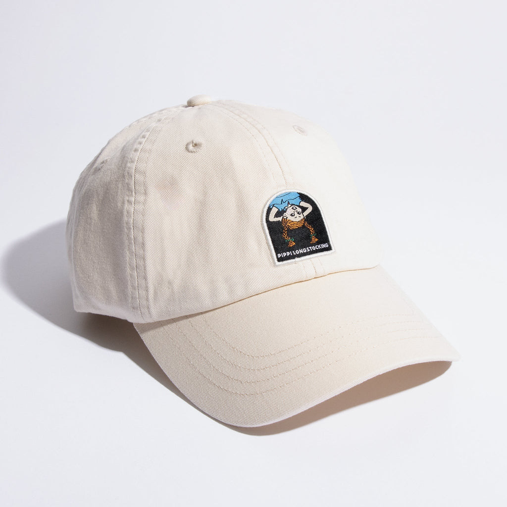 3. Pippi Longstocking Dad Cap in natural white by Moomin, studio shot