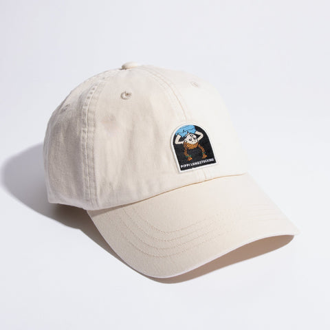3. Pippi Longstocking Dad Cap in natural white by Moomin, studio shot