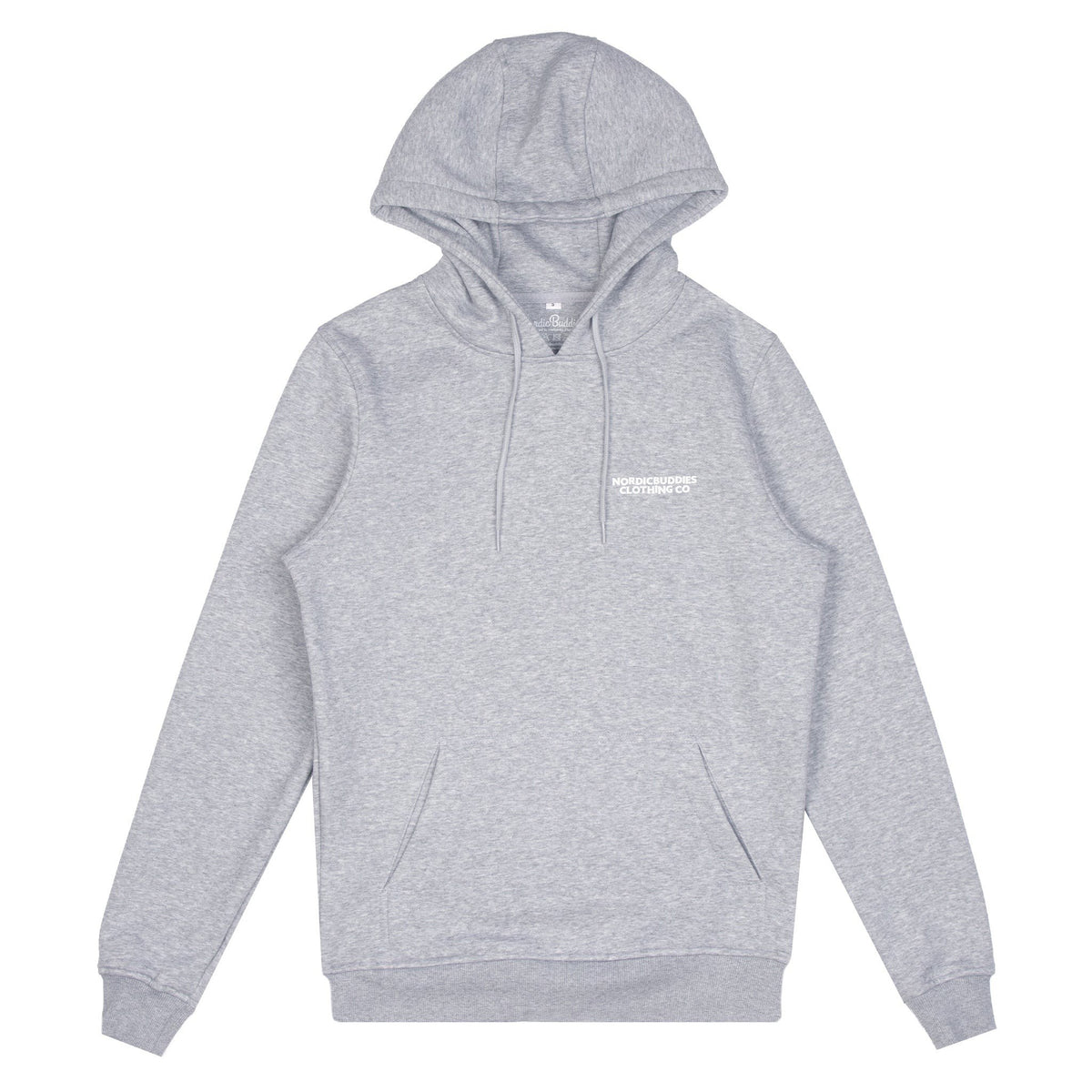 4. Studio shot of Pippi Longstocking unisex heavy hoodie in grey, front view highlighting simple design