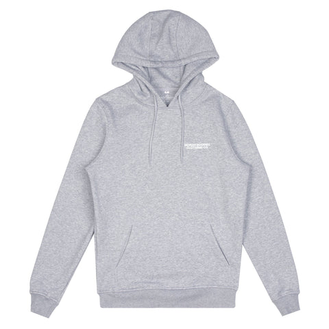 4. Studio shot of Pippi Longstocking unisex heavy hoodie in grey, front view highlighting simple design