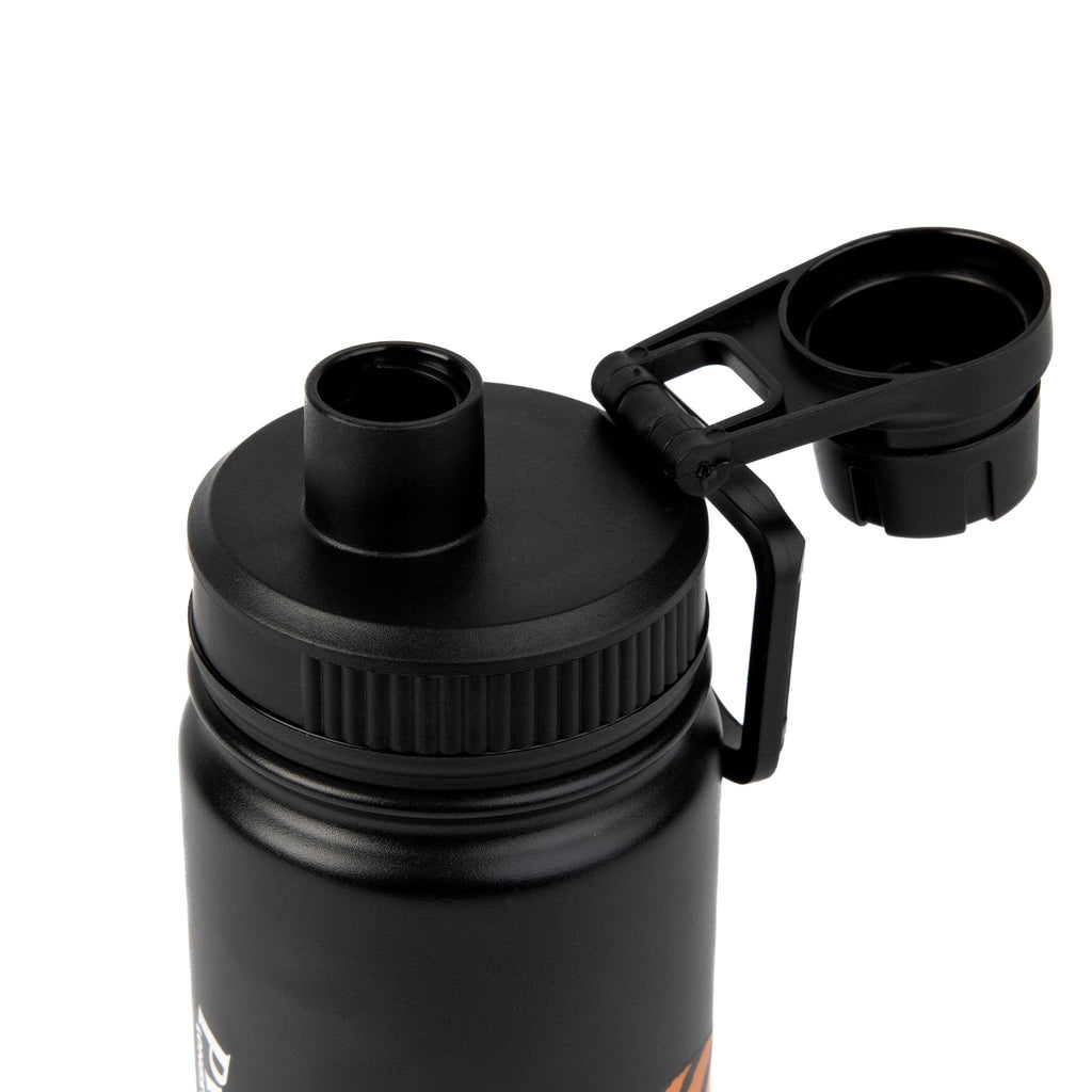 3. Close-up of Pippi Thermal Everyday Bottle's open cap and handle, highlighting design