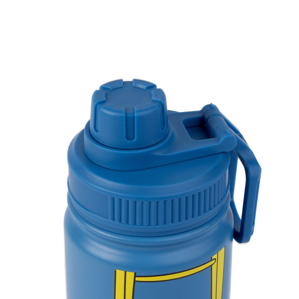 4. Close-up of blue Pippi Thermal Everyday Bottle cap with handle, highlighting screw cap design