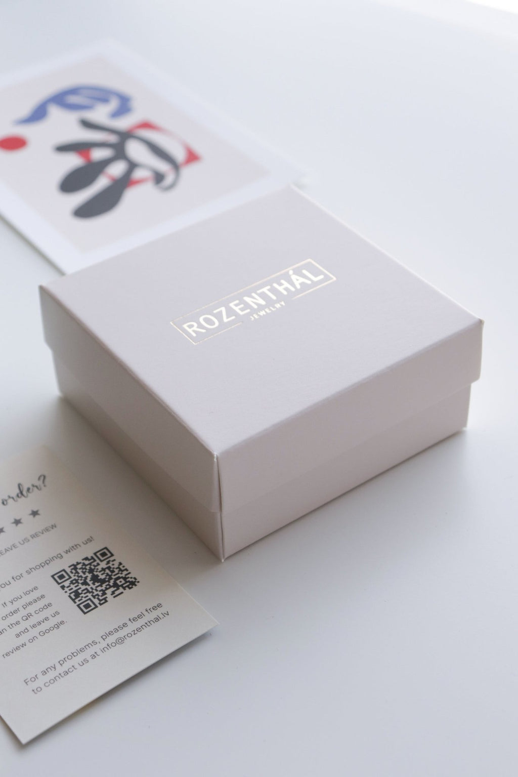 3. Rozenthal branded gift box for Porcelain Heart Studs, ideal for gifting