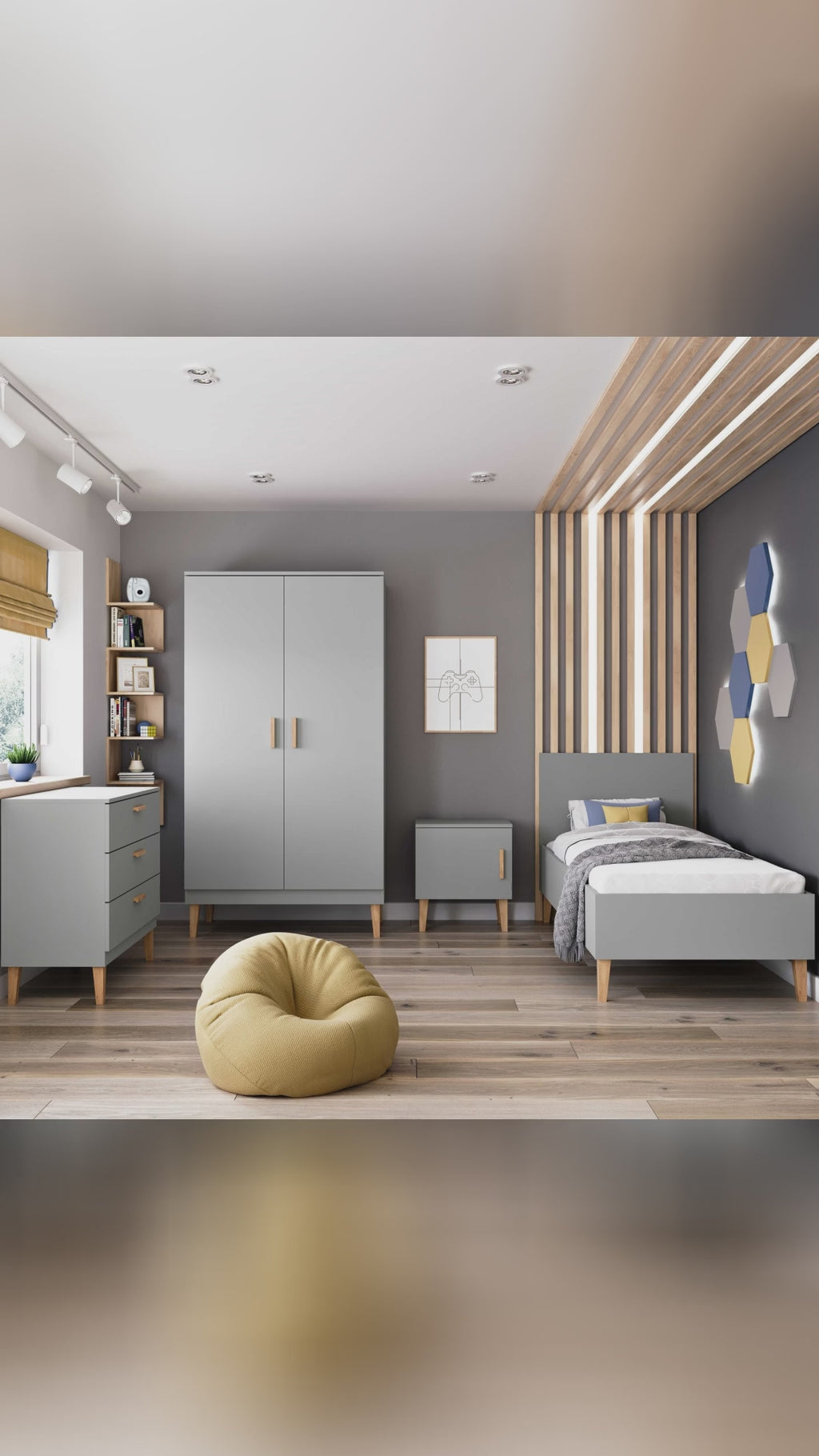 ✨ What if bedtime felt calmer and mornings looked tidier? Meet Kubi by KocotKids: a grey, minimalist kids bed with solid oak legs and clean, airy lines. Scandinavian look, playful energy, and made in Poland for everyday durability. Pairs with matching pieces for an instant cohesive room KidsRoom. Save this for your back-to-school refresh and tap link in bio ScandiDesign BackToSchool.