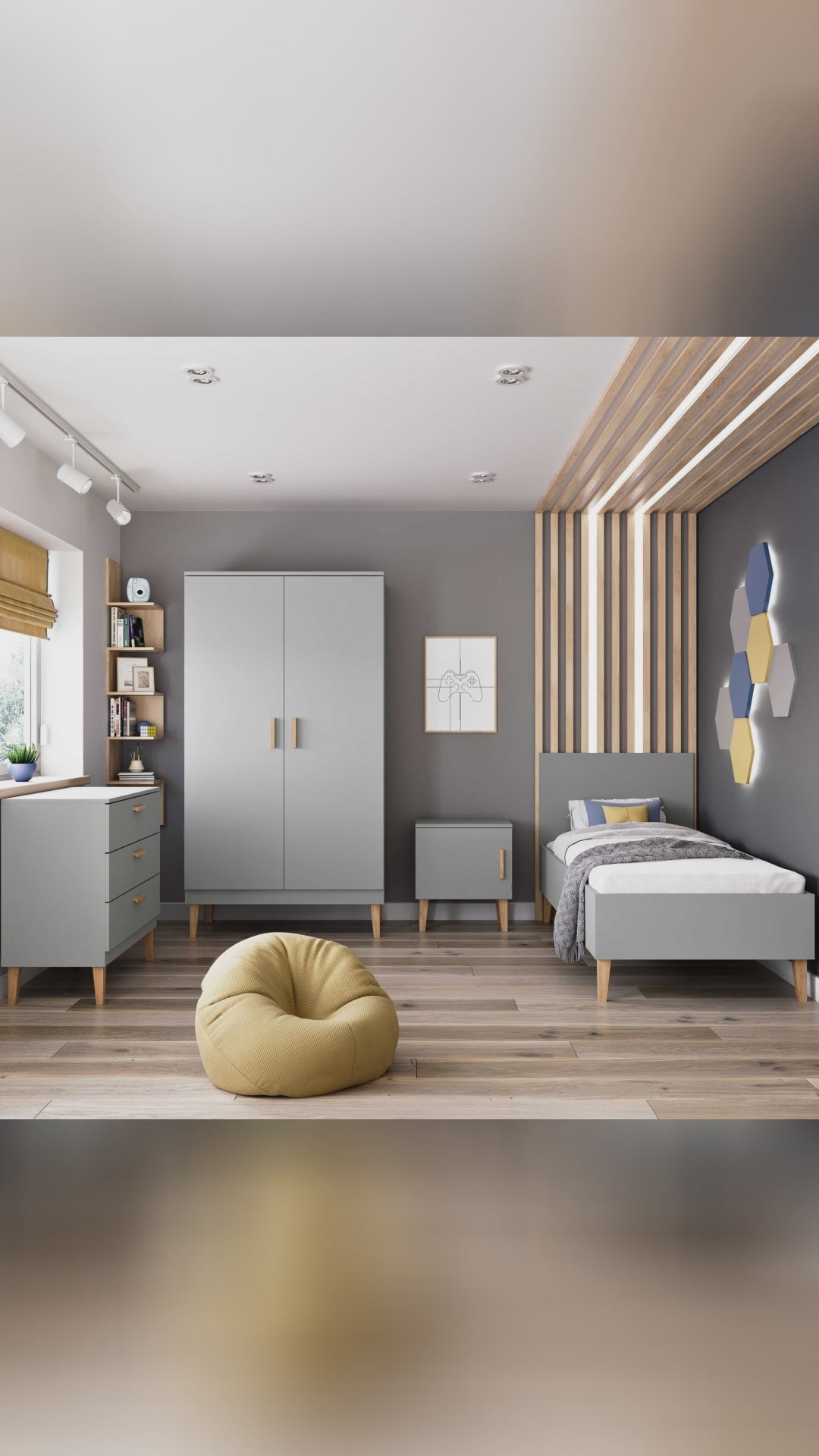 ✨ What if bedtime felt calmer and mornings looked tidier? Meet Kubi by KocotKids: a grey, minimalist kids bed with solid oak legs and clean, airy lines. Scandinavian look, playful energy, and made in Poland for everyday durability. Pairs with matching pieces for an instant cohesive room KidsRoom. Save this for your back-to-school refresh and tap link in bio ScandiDesign BackToSchool.