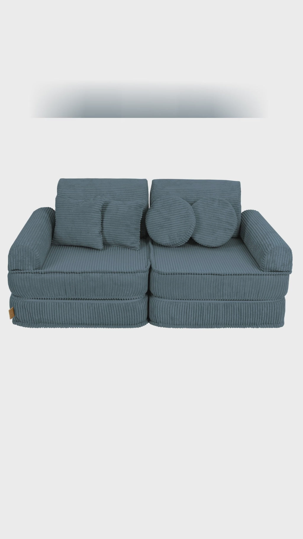👀 Curious about a kids' sofa that doubles as fun? Our aesthetic turquoise PlaySofa is more than just seating. It's a soft fortress, a ribbed adventure—ready for creativity! From cozy corners to imaginative caves, this child's haven sparks joy and grows with them. Eco-crafted in Poland with love. Tap into modular magic! See it unfold—link in bio. MeowBaby KidsDecor