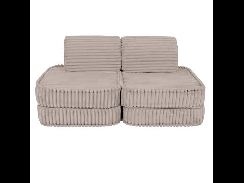 🎉 Can one sofa transform a room? Discover the magic of our modular kids' sofa! With its soft, churros-inspired corduroy, it's all about comfort and fun. 📐 Adaptable design means endless play possibilities—or even a quick snooze. Moms love it, kids cherish it. Features that scream durability and ease with every wash. Cleaning up after playtime has never been this easy! Ready to revamp the playroom with European charm? Dive in—link in bio. MeowBaby CorduroyComfort KidsSofa