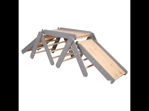 🧗‍♂️ Ever imagined your living room as a mountain? Watch as their imagination climbs to new heights with our grey climbing triangle set. Safe, sturdy, and European-made, it's not just play; it's adventure! Let them explore their potential while you enjoy the chic design that blends into any space. Montessori inspired, endlessly fun, and ready to ship from Estonia. Is it a fortress, a jungle gym, or a secret hideout today? Let their dreams decide! Check out the ultimate playset for KidsNewArriva