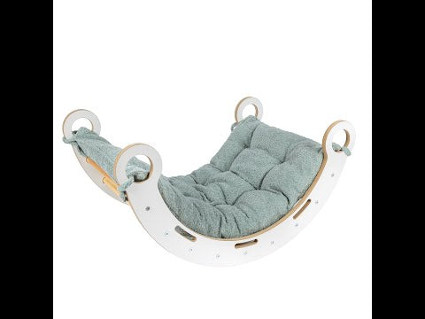 🤔 What if playtime could be as imaginative as your kids? Meet the Snug Rocker for Kids — more than just a rocker, it's their new adventure buddy! Let your little one's imagination soar with this minty-fresh piece. Its rounded edges and birch plywood structure promise style and safety. Transform any room into a playground and watch them explore movement in a whole new way. Perfect for climbing, rocking, and dreaming. Link in bio to grab yours before they're all gone! MeowBaby ActivityToys Kids