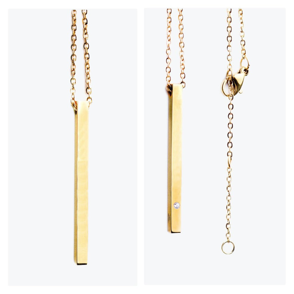 2. Olla gold necklace with pendant, featuring elegant finish and durable chain, studio shot