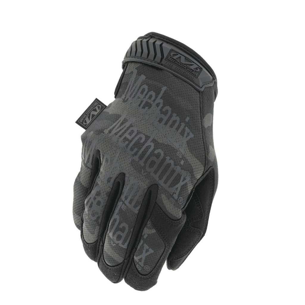 2. Mechanix tactical glove in Multicam black with visible logo, breathable TrekDry material, and reinforced knuckle protection