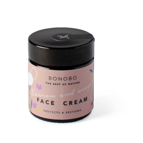 5. Studio shot of BONOBO Yarrow & Oregano Face Cream jar