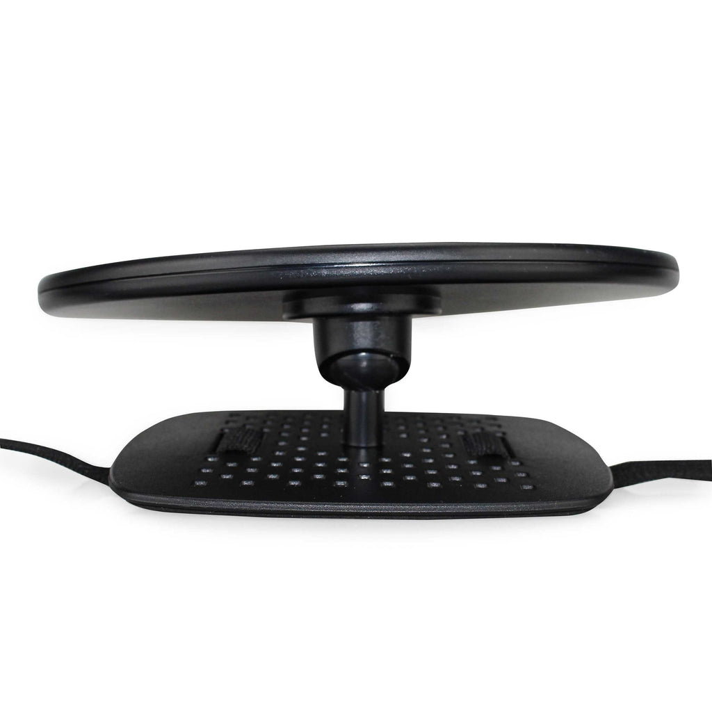 3. Side view of Ezimoov round rear-facing mirror showing rotatable joint and base