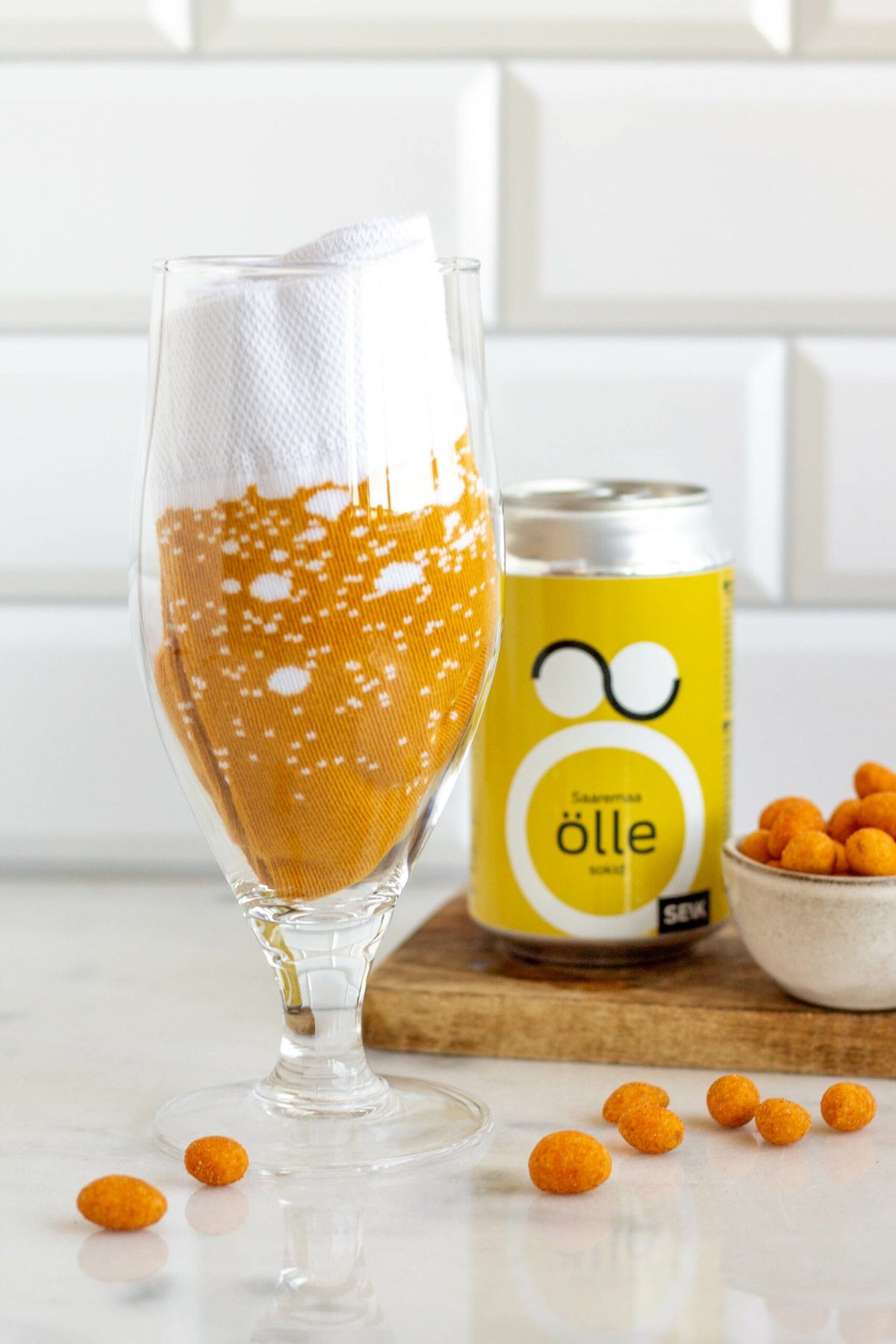 1. Saaremaa öllesokid by SEIK displayed in a beer glass with a can and snacks, showcasing unique packaging