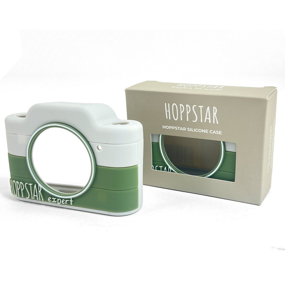 6. Green and grey silicone case for Hoppstar Expert kids camera with packaging box