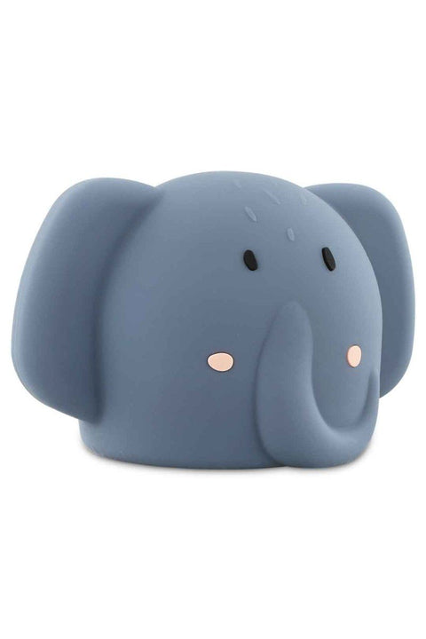 3. Side angle of Mr. Elephant silicone night light highlighting soft texture and playful design
