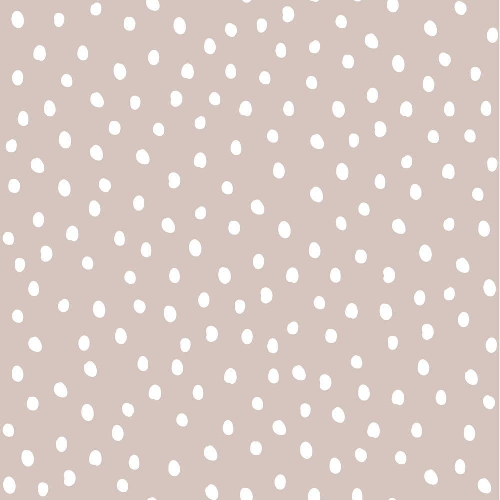 2. Powder pink wallpaper with white irregular dots pattern by Dekornik on a clean background