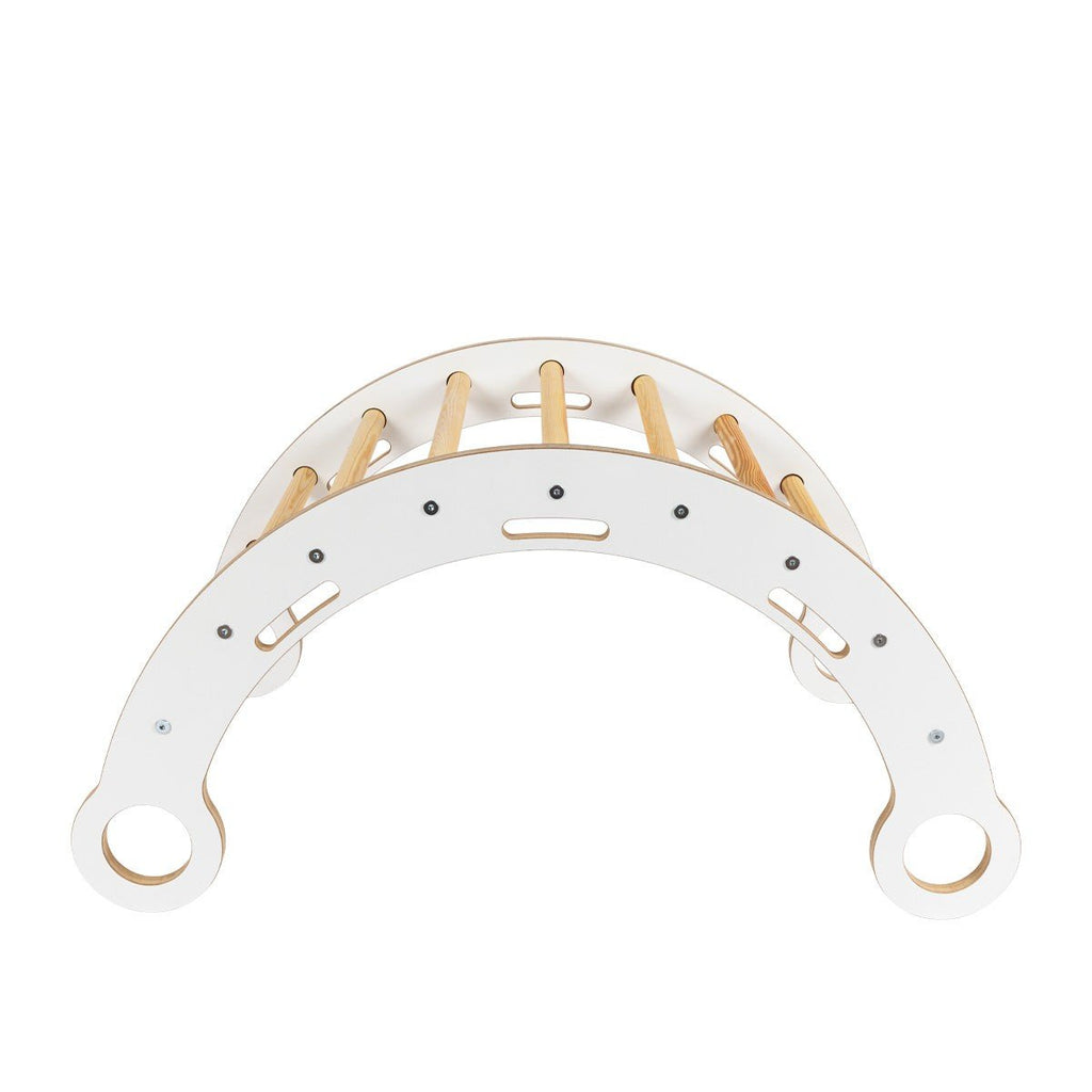 4. Bottom view of Snug Rocker for kids without pillow, emphasizing stable design and birch plywood material