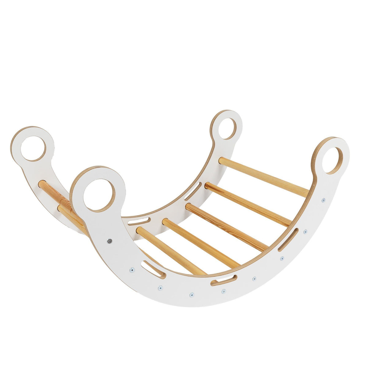 2. Snug Rocker for kids without pillow, showcasing birch plywood construction and ladder design