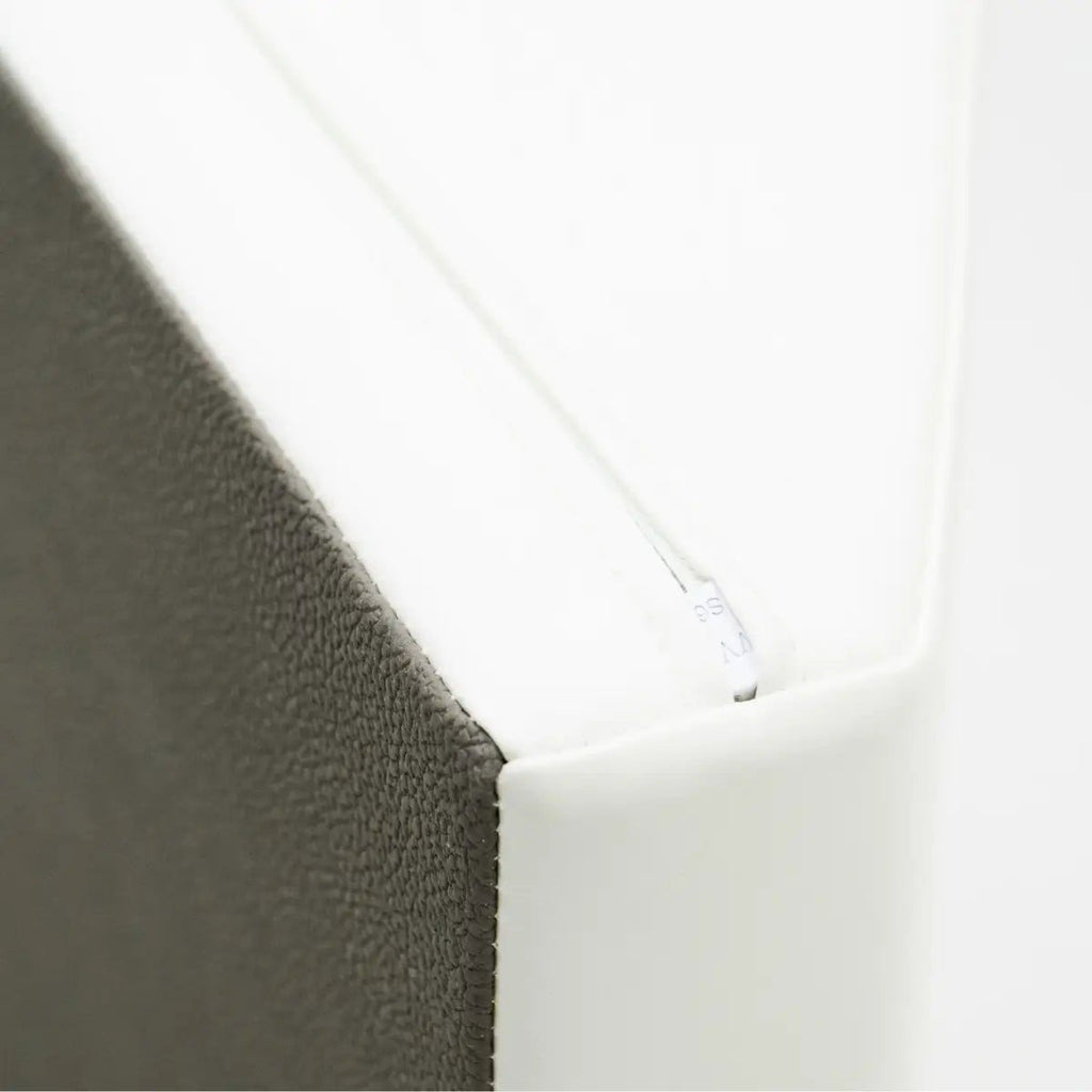 3. Close-up of white IGLU soft play set corner showing fabric texture and seam