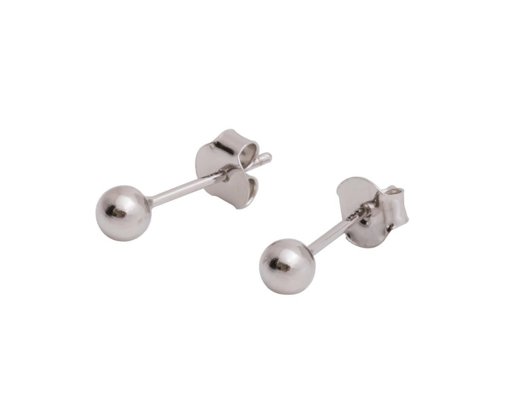 2. MyaMoon women's sphere earrings in silver, featuring classic spherical design, crafted from 925 silver, studio shot