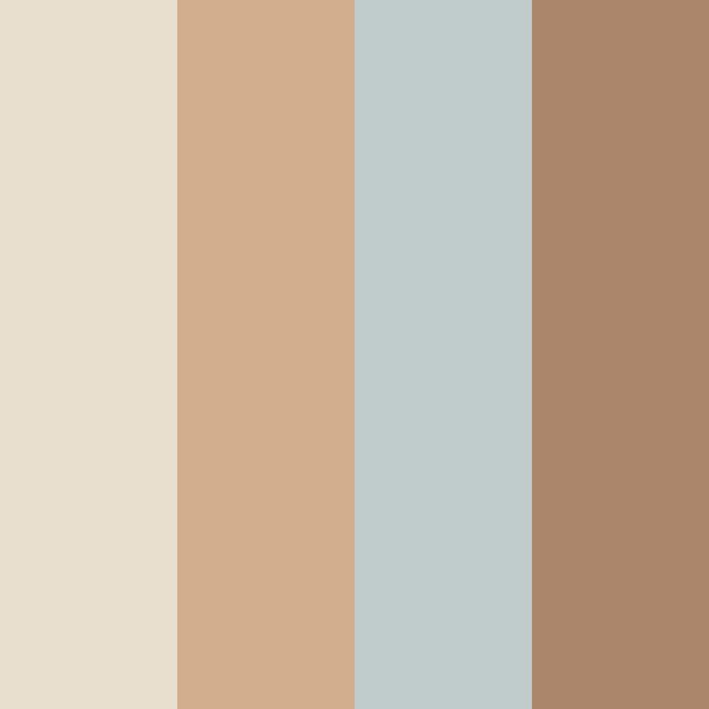 2. Striped wallpaper pattern in beige, cappuccino, pale blue, and warm mocha on a plain background