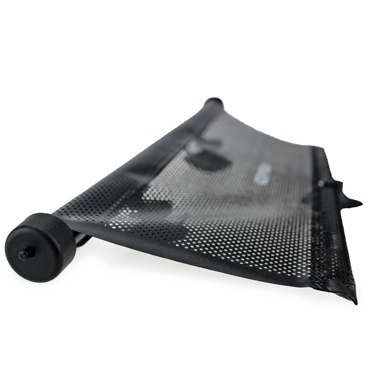 3. Close-up of Ezimoov sunshade showing mesh fabric and roller end