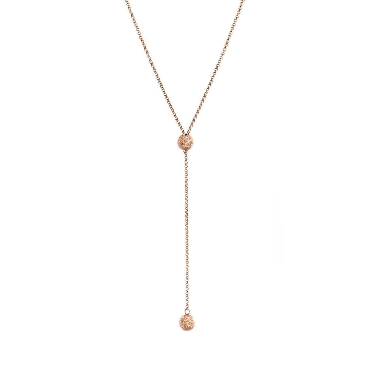2. MyaMoon Sugarball Necklace in rose gold plated silver with sugarball pendant, studio shot