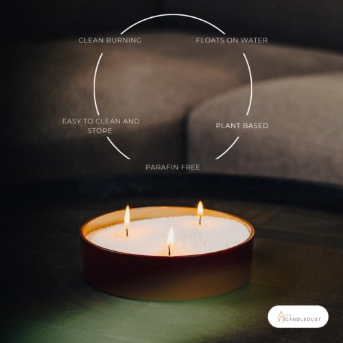 🕯️ Duftlose Farbige Pulverkerze - 3 kg, ~750h | Handgemachte Eleganz