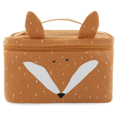 3. Trixie Baby Mr. Fox thermal lunch bag with fox face design and ears on clean white background