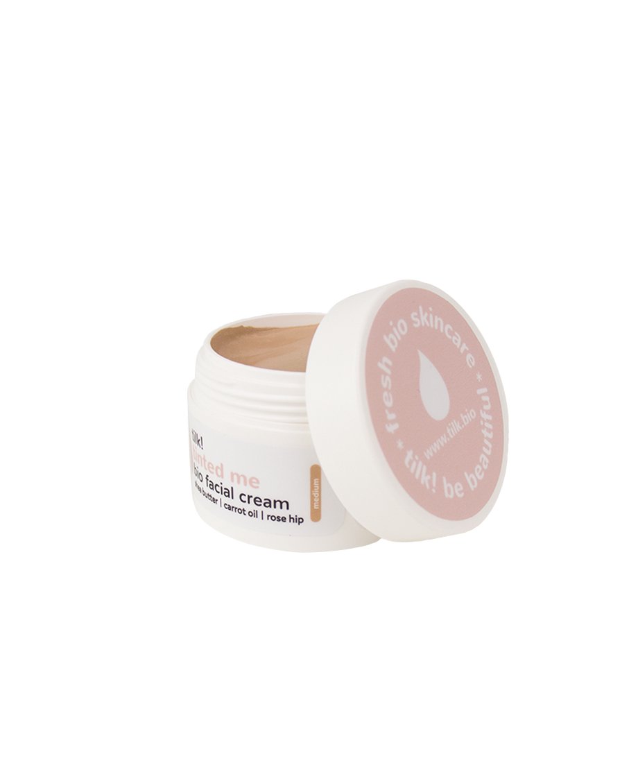 2. Tilk! Tinted Me BB cream with packaging and 2019 award badge, highlighting natural ingredients and benefits