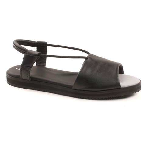 2. Studio shot of Omaking Berlin Sandals in dark grey, showcasing leather upper and ergonomic design