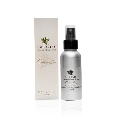 3. Turbliss Bioactive Bog Tonic for sensitive skin, 100ml bottle with packaging, studio shot on black background