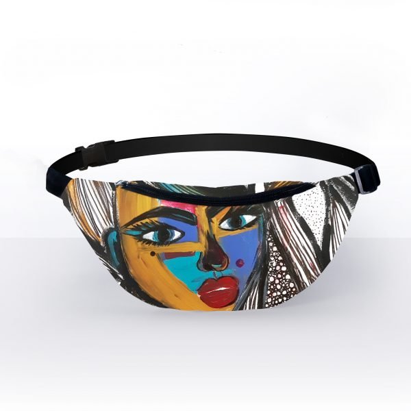 3. Front view of Garbanota Fanny Pack Mermaid with adjustable strap and vibrant mermaid design