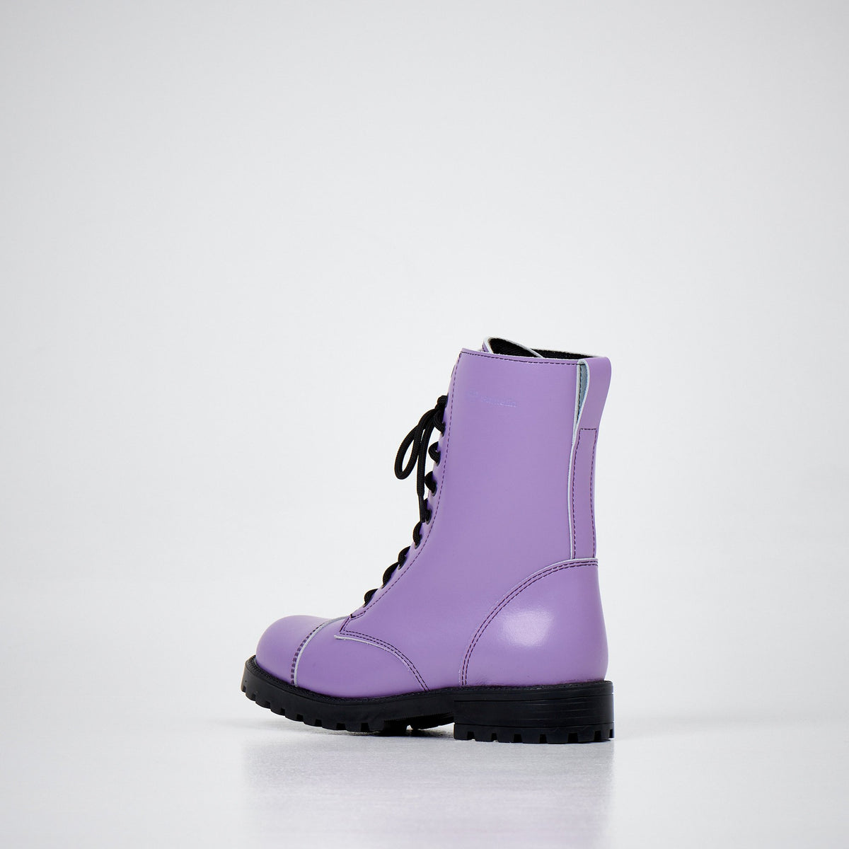 3. Women's Samelin 511 Purple boots in water-repellent leather, angled side view in studio