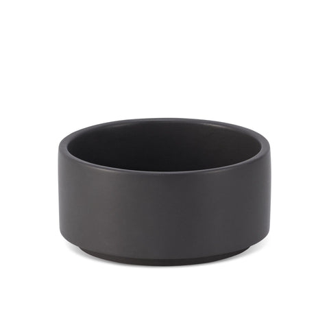 2. Black ceramic pet bowl by Labbvenn with a sleek, minimalist design on a white background, highlighting its durable and easy-to-clean surface.