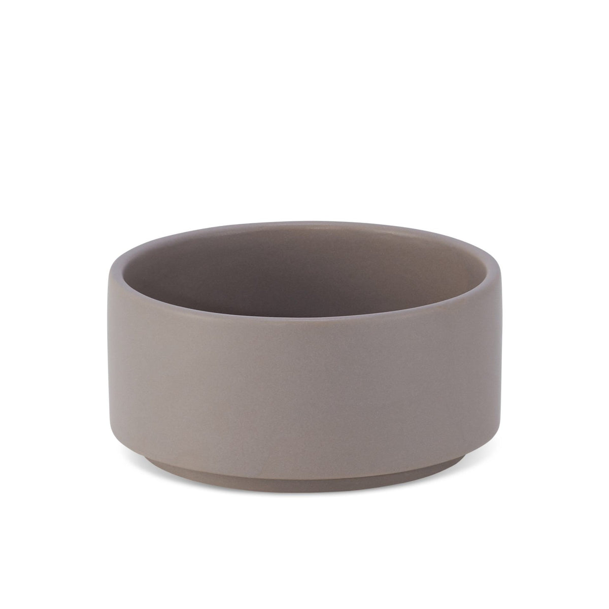 2. Labbvenn Vuku ceramic pet bowl in cocoa color with smooth finish, shown on a white background highlighting its round shape and sturdy design