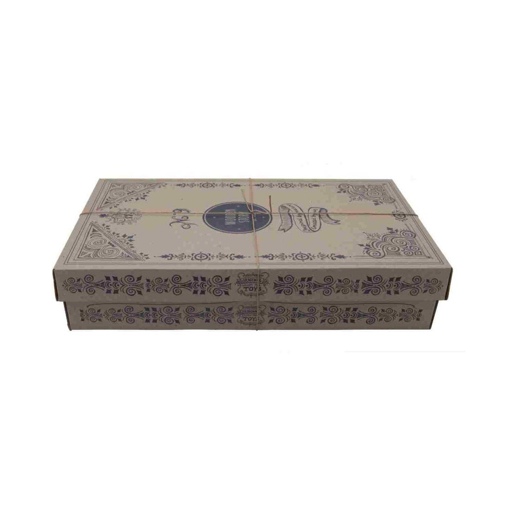 4. Decorative cardboard packaging for Wooden Story blocks with intricate design