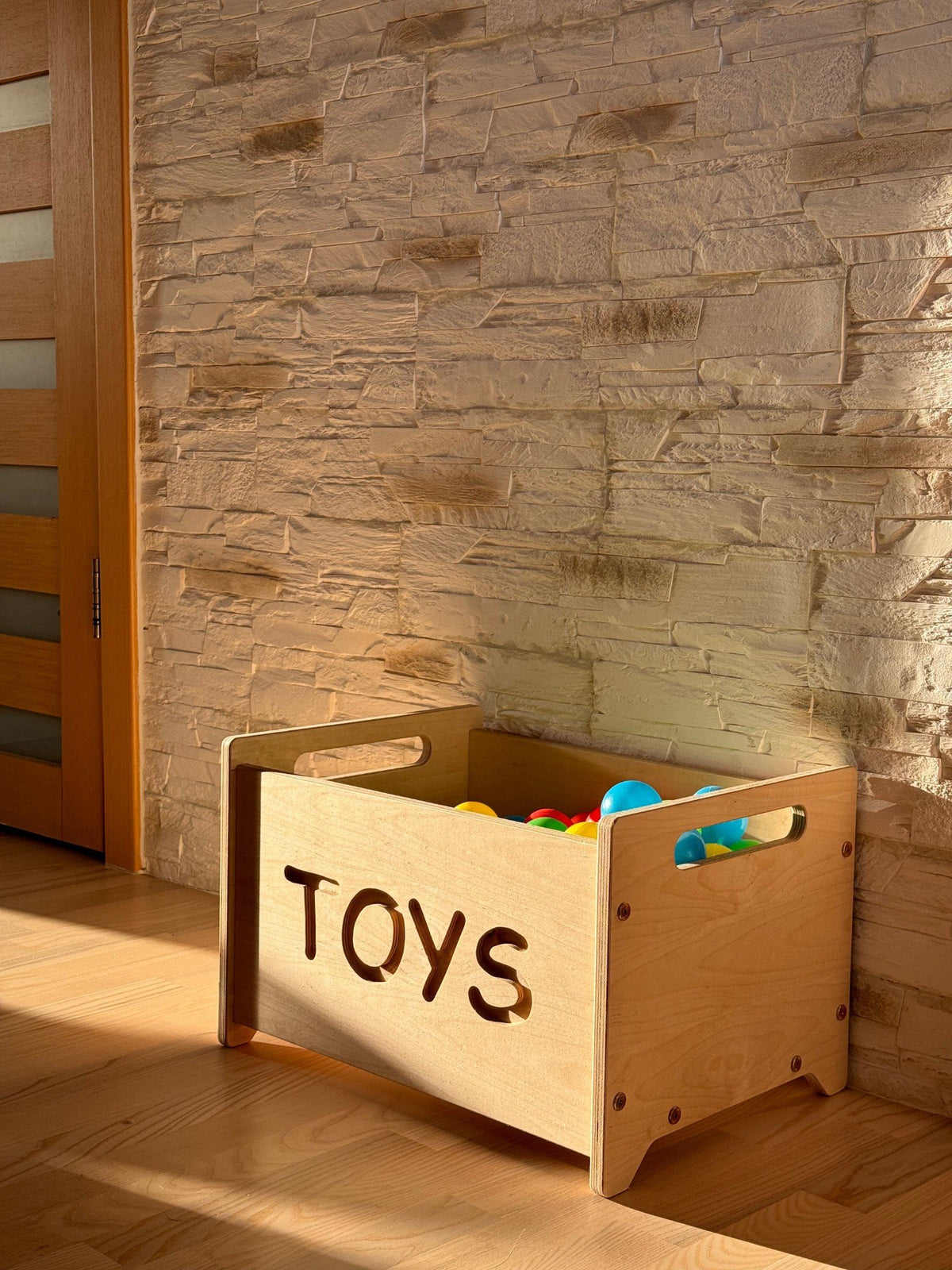 Holzspielzeugkiste - Montessori Aufbewahrung fürs Kinderzimmer