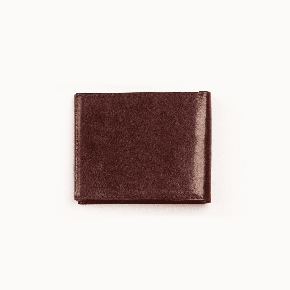 3. Studio shot of Bordeaux Papillon Leather Wallet No. 21 highlighting natural leather finish