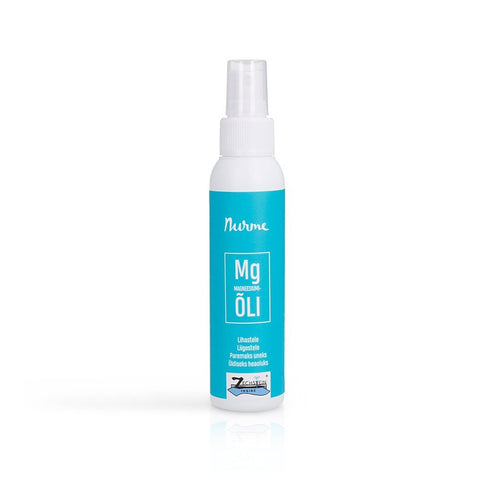 2. Nurme Zechstein Inside Magnesium Oil 100ml bottle with blue label and white cap on white background